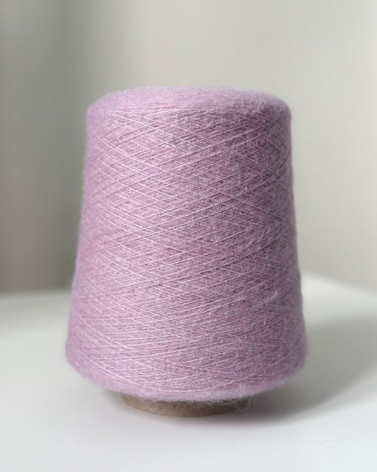 75% baby alpaca 25% silk Yarn color Lilac