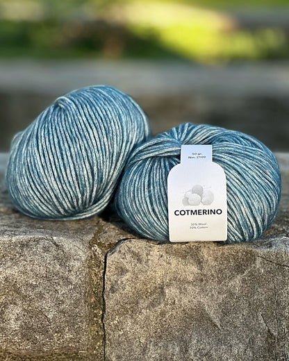 Filato di cotone merino in gomitolo di colore Smeraldo