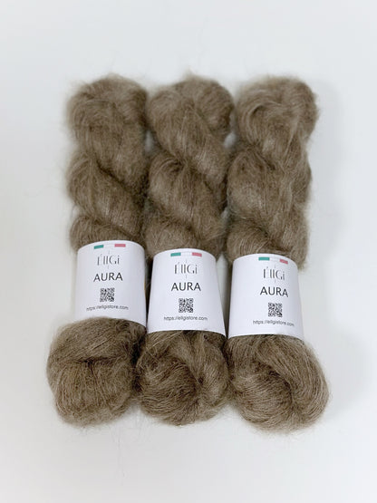 Super kid mohair Aura 50g, colore Beige