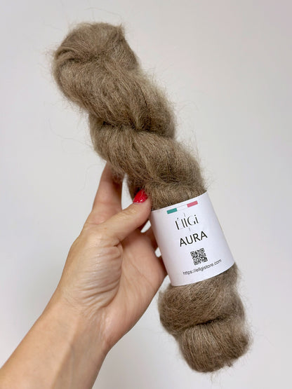 Super kid mohair Aura 50g, colore Beige