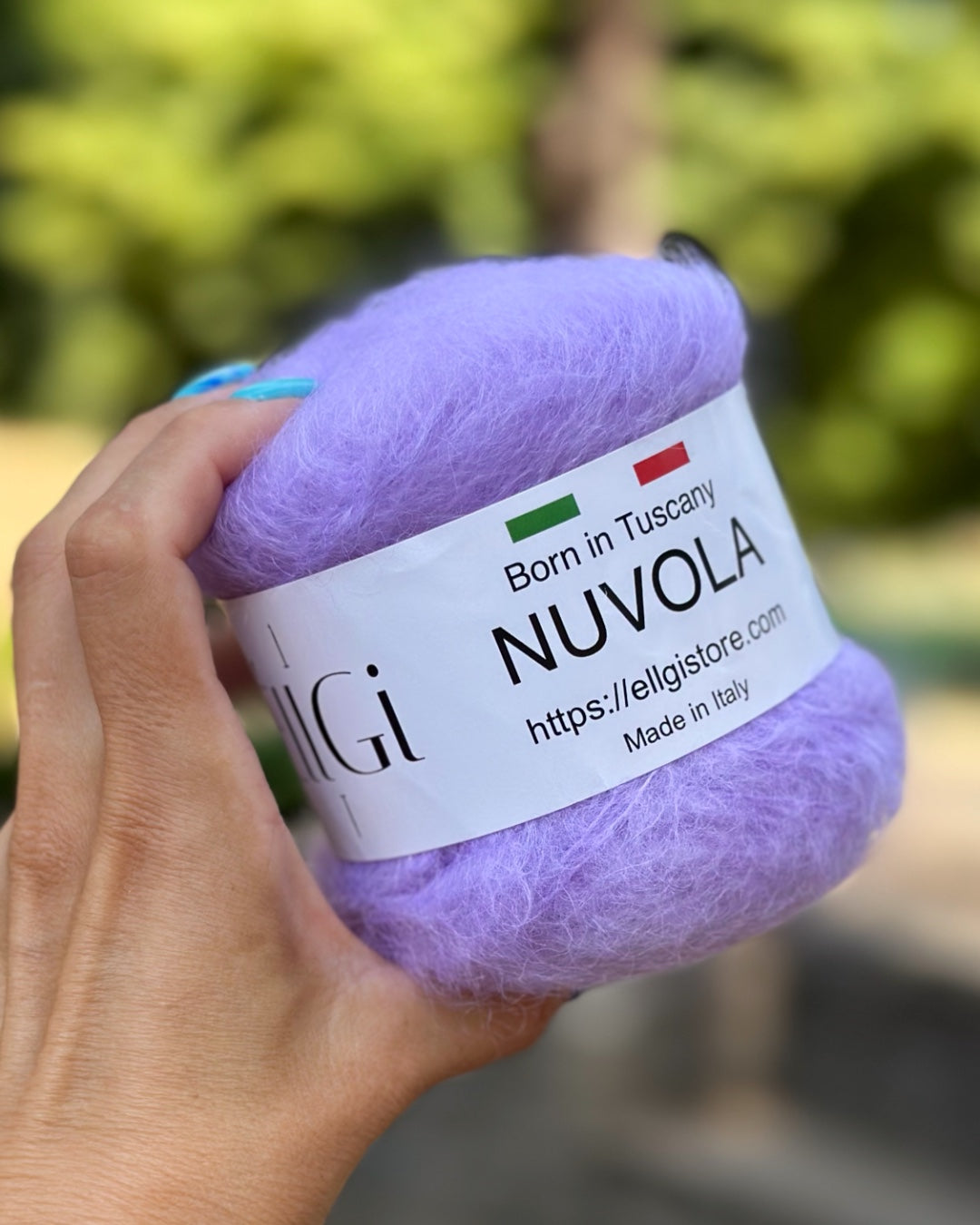 Super kid mohair yarn Nuvola color Lilac, 50g